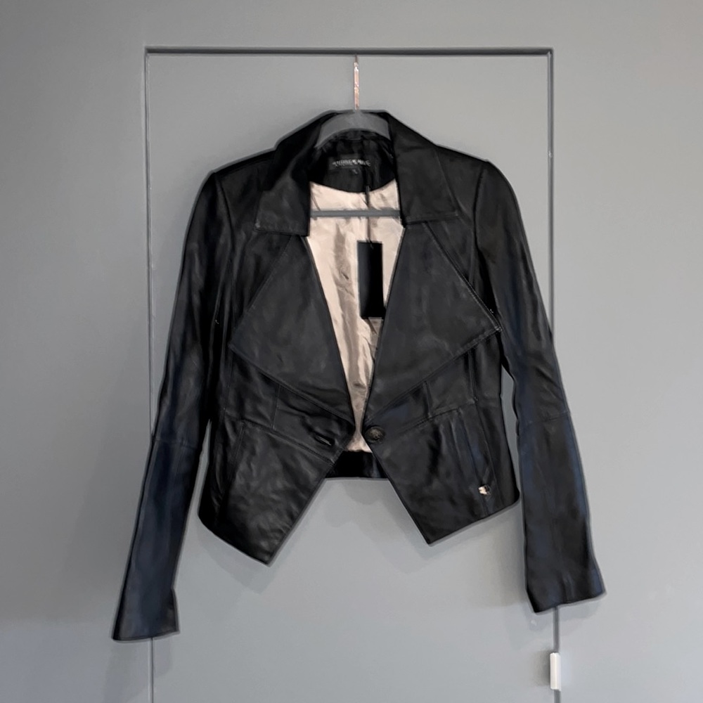 Black Andrew. Marc Leather Jacket Size Small